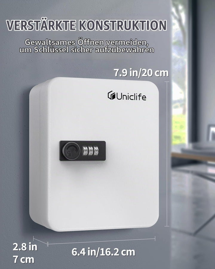 Uniclife 20 Position Schlüssel Kabinett mit Kombination Lock Resettable White Digital Security Stora