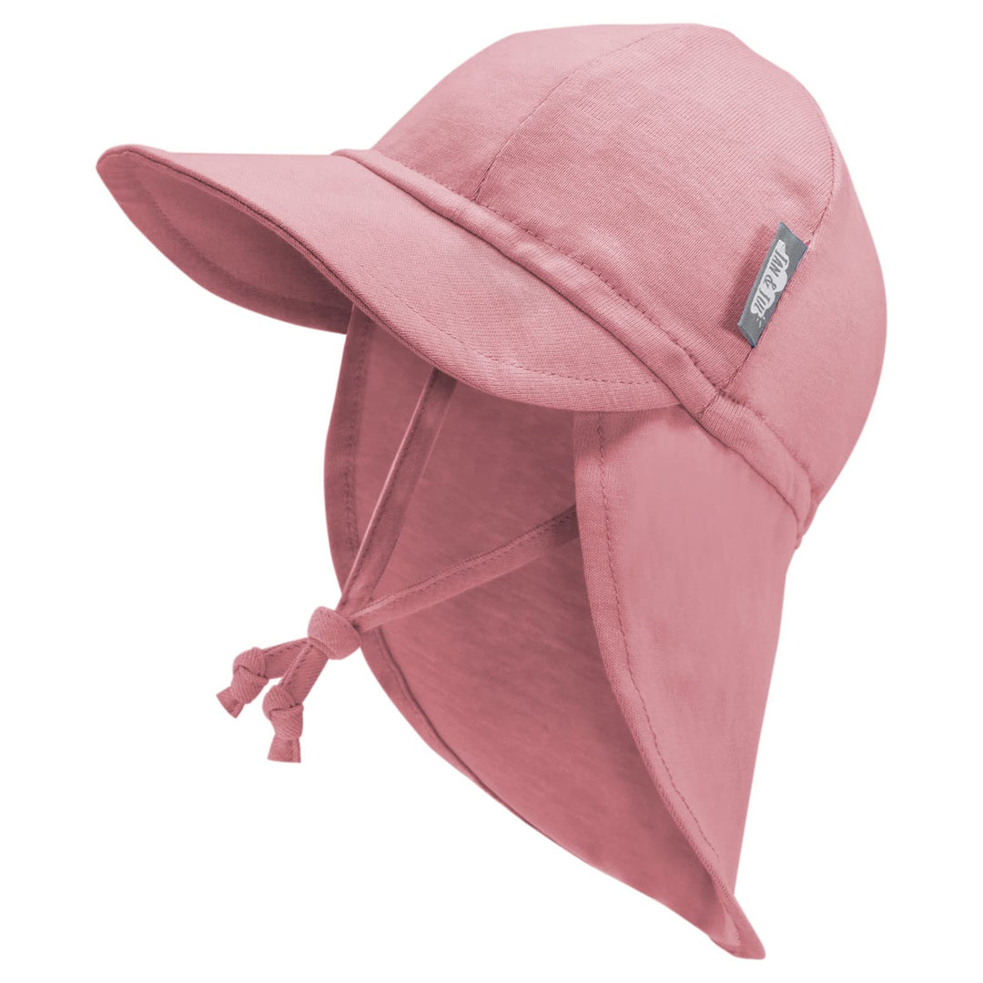 Jan &amp; Jul Sonnenhut aus Baumwolle mit UPF 50+ UV-Schutz für Baby Junge und Mädchen, Altrosa