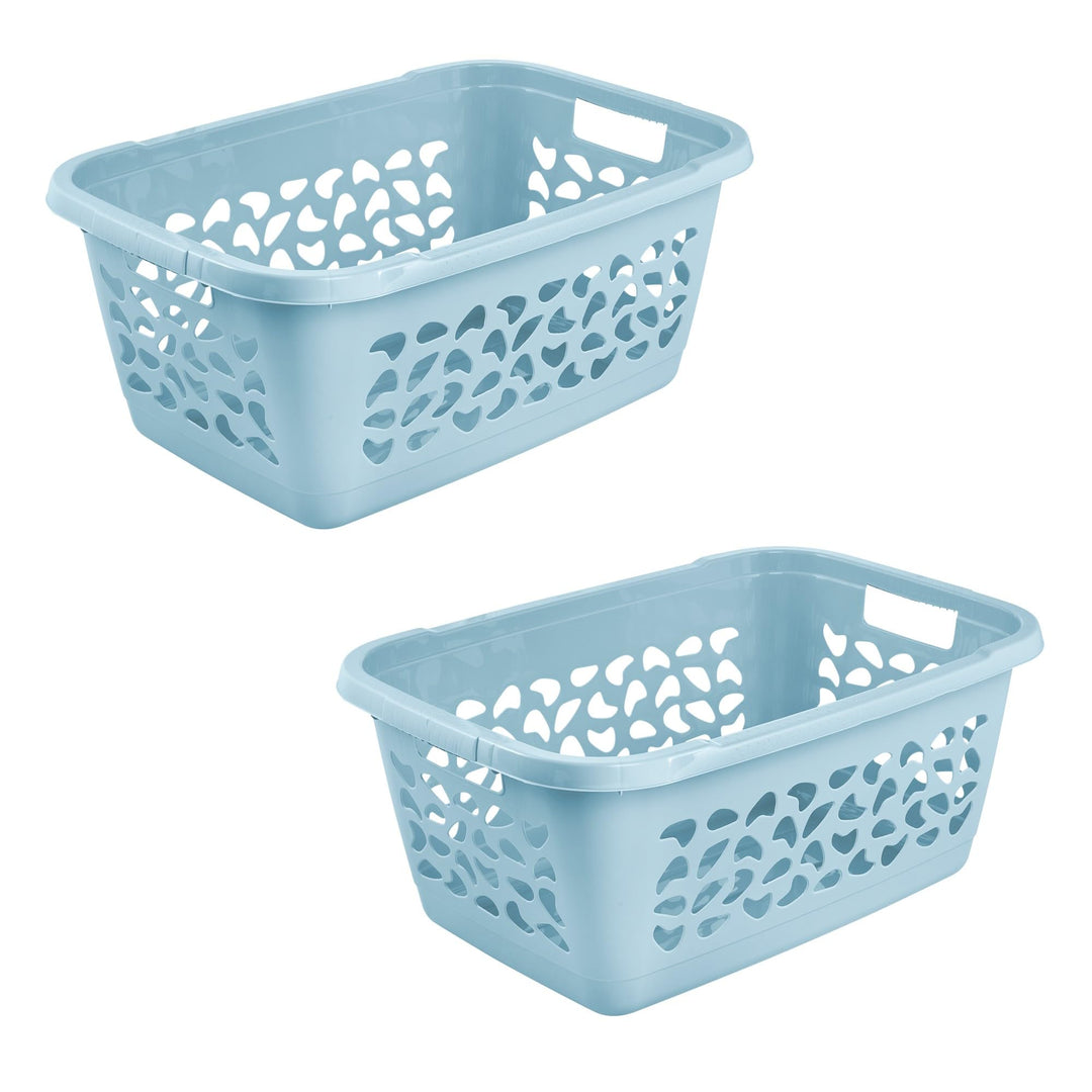 keeeper jost 2x Wäschekorb, Luftdurchlässiges Dekor, 52 l, Nordic Blue Nordic Blue 2x 52 L, Nordic B
