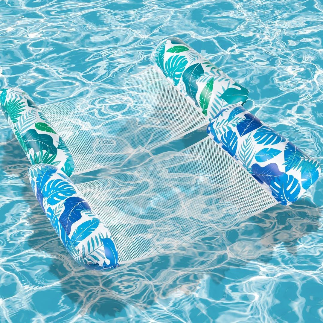 Luftmatratze Pool, 2Stück XL Pool Spielzeug Luftmatratze Wasser, Pool Zubehör Wasserhängematte, 4 IN
