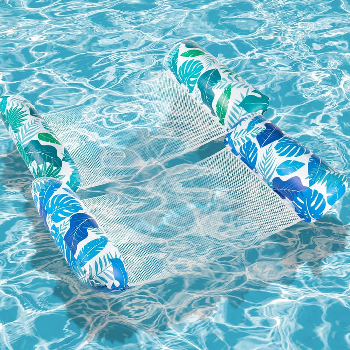Luftmatratze Pool, 2Stück XL Pool Spielzeug Luftmatratze Wasser, Pool Zubehör Wasserhängematte, 4 IN