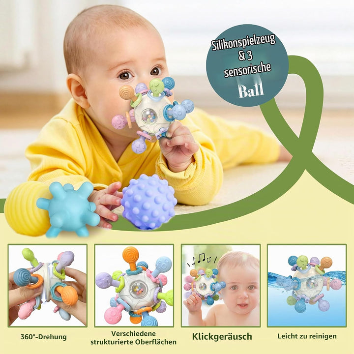 Baby Spielzeug 6 Monate, 6 in 1 Montessori Spielzeug Baby ab 6 9 12 Monate | mit Tissue Box Spielzeu