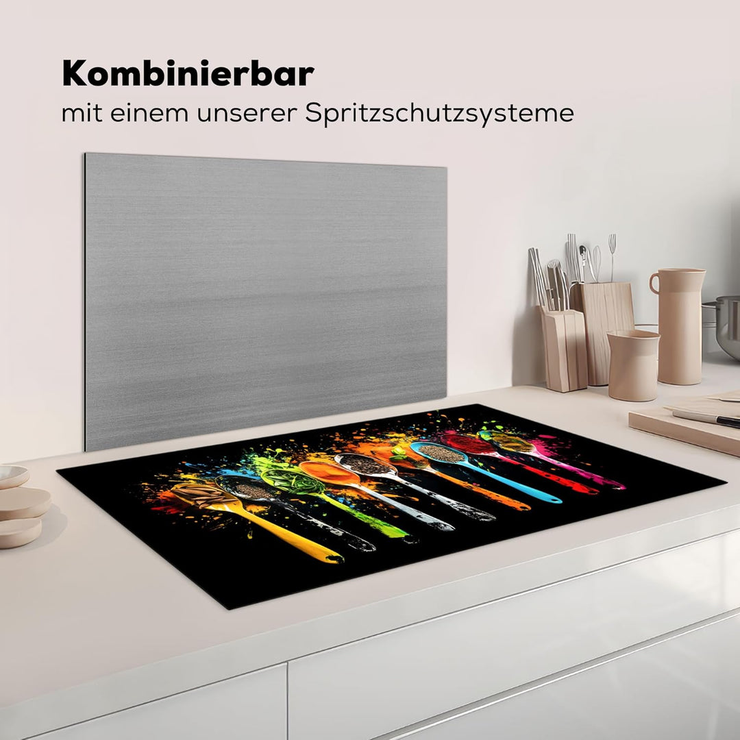 Herdabdeckplatte 90x52 cm Einteilig Herdabdeckung Abdeckplatte für Ceranfeld Abdeckung Induktionskoc