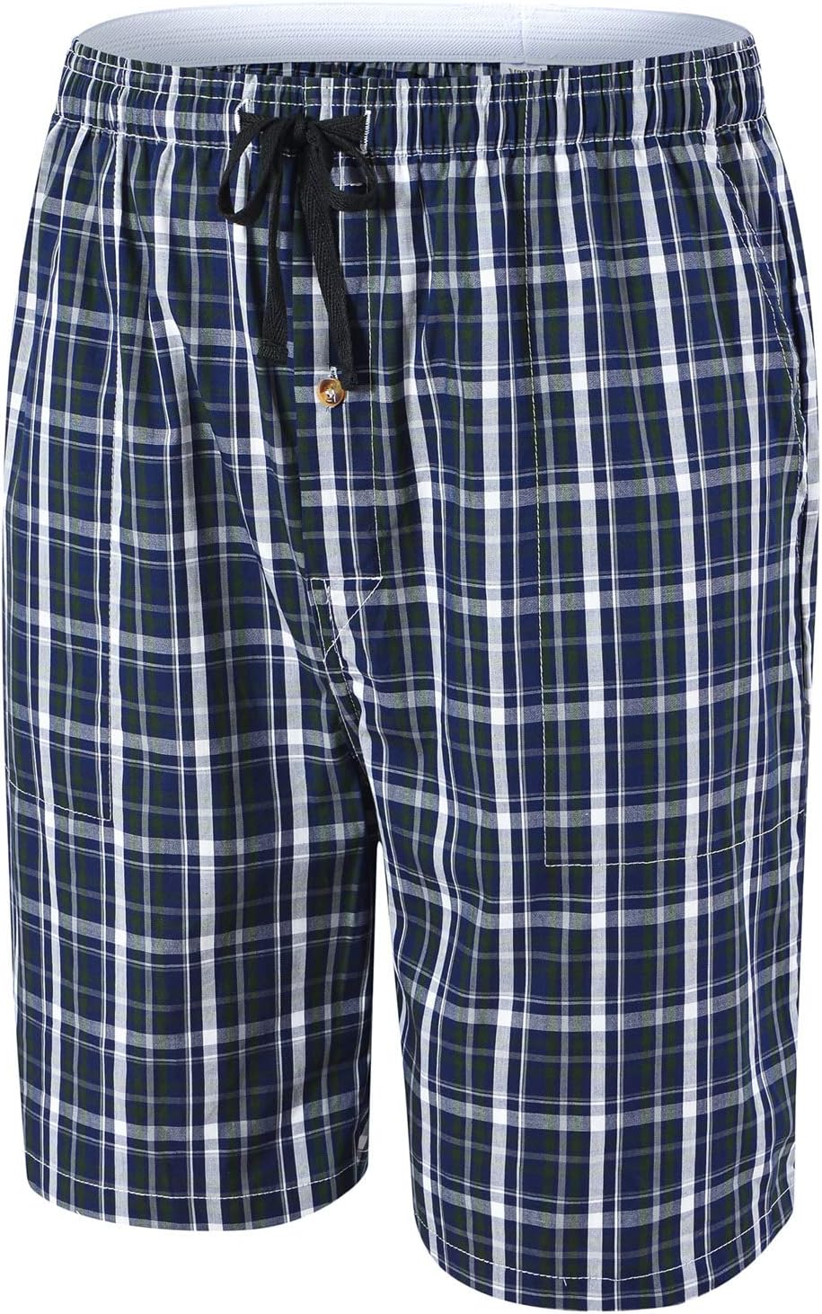 Herren 3er Pack Schlafanzughose Kurz Baumwolle Kariert Pyjamahose Shorty Sommer Nachtwäsche Schlafsh