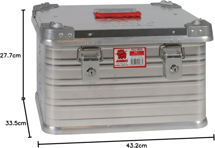 JUMBO Aluminium-Box Aluminiumkoffer Kiste Aufbewahrungsbox extrem robust (29 liter), 29 Liter