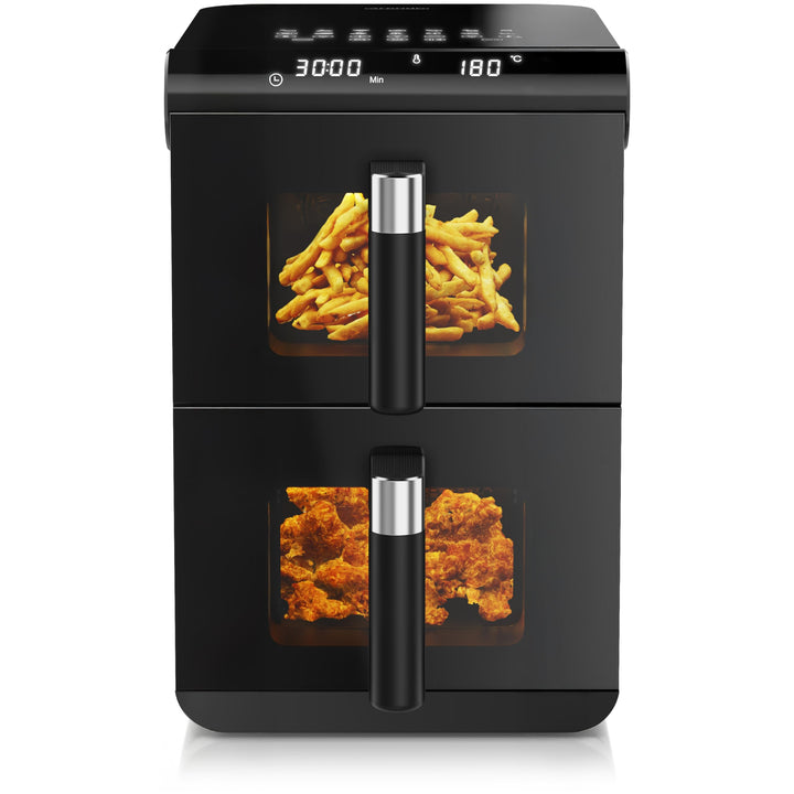 Arendo - Heissluftfritteuse XXL Dual Zone 2 Kammern – 11,4L Kapazität – 2 Zonen – Airfryer Doppelkam