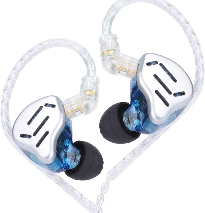 Linsoul KZ Zax 1DD+7BA Hybrid Driver HiFi in-Ear Earphones with Zin Alloy Shell, Detachable 2 Pin 0.