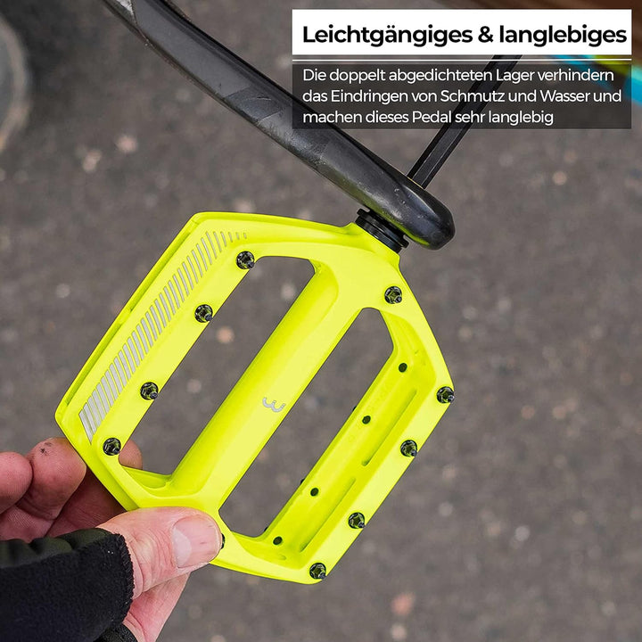 BBB Cycling Fahrrad Pedale mit Grosse Plattform Alu-Pedalkörper Auswechselbare Grip-Pins CoolRide BP