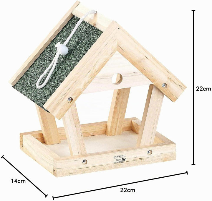 Royal Gardineer Vogelfutterhaus: Vogel-Futterhaus-Bausatz aus Echtholz, zum Aufhängen, 13-teilig (Vo