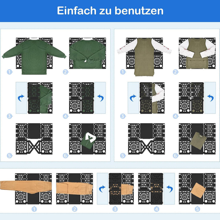 BoxLegend V3 Faltbrett Für Kleidung Hemd für Erwachsene Faltbrett Falthilfe für Kleidung Wäschefalte