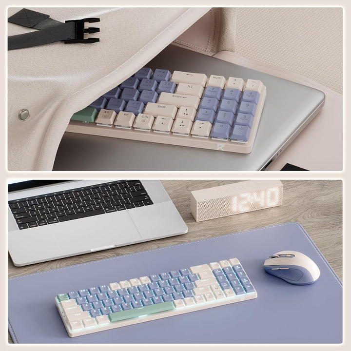 Redragon BS135 Kabellose Tastatur- und Mauskombination, 75% 78 Tasten, 2,4 GHz Tastatur mit niedrige