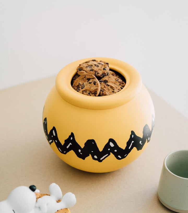 Grupo Erik Keksdose Keramik Peanuts Snoopy - Keksglas mit Deckel Gross 20,5 x 24,6 cm Vorratsbehälte