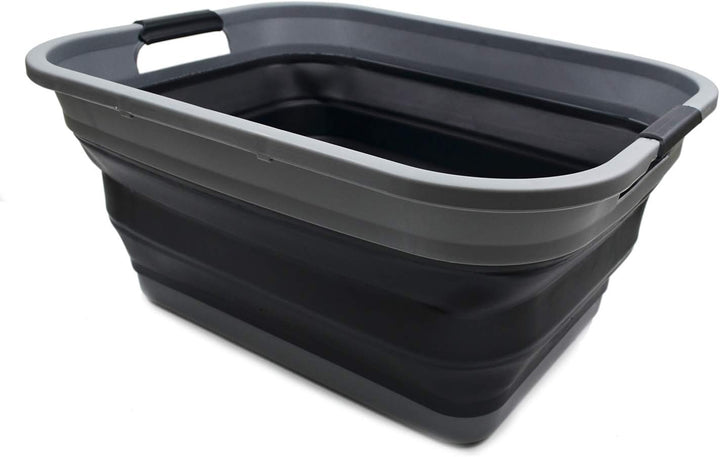 SAMMART 41L (2.5 Gallons) Collapsible Plastic Laundry Basket - Foldable Pop Up Storage Container/Org