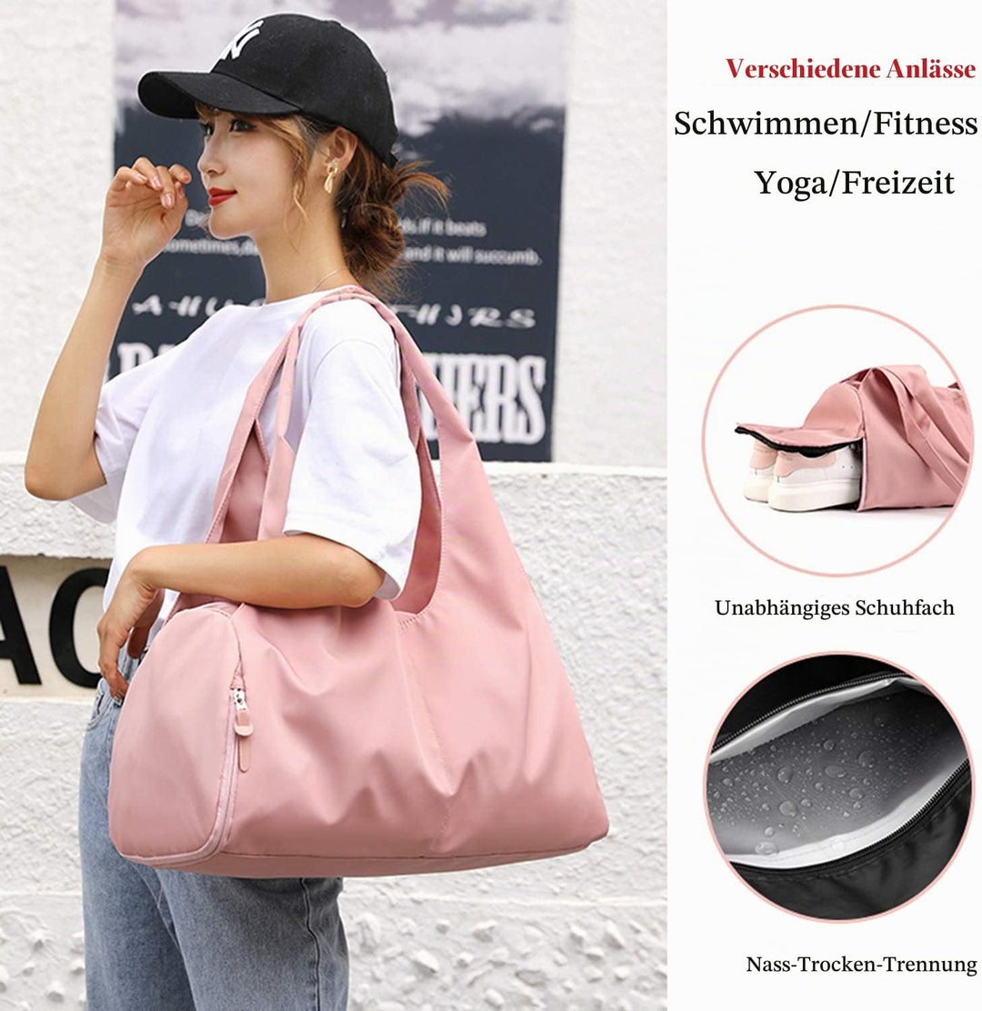 Sporttasche für Damen und Herren mit Schuhfach &amp; Nassfach Weekender Reisetasche Freizeit Handtasche