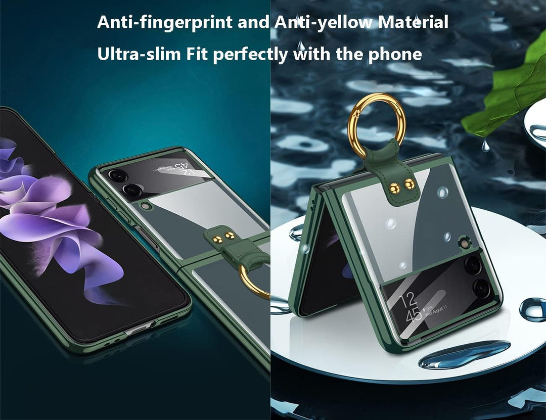 CeeEee Hülle Z Flip 4 Handyhülle Kompatibel mit Samsung Galaxy Z Flip 4 5G Transparent Stossfest Hül