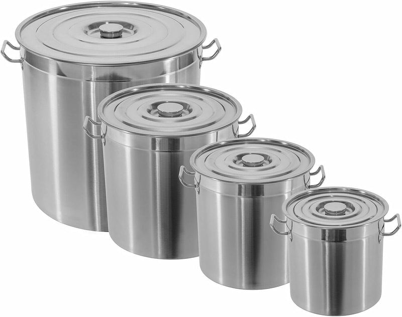 Gastronomie Kochtopf XXL aus Edelstahl in 5 Grössen 20l, 30l, 45l, 70l, 90l auswählbar (20L = 30x30c