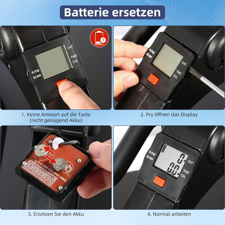 EVOLAND Mini Fitnessbike für zuhause, Arm und Beintrainer Fitnesstrainer, Sportgerät Heimtrainer, Ho