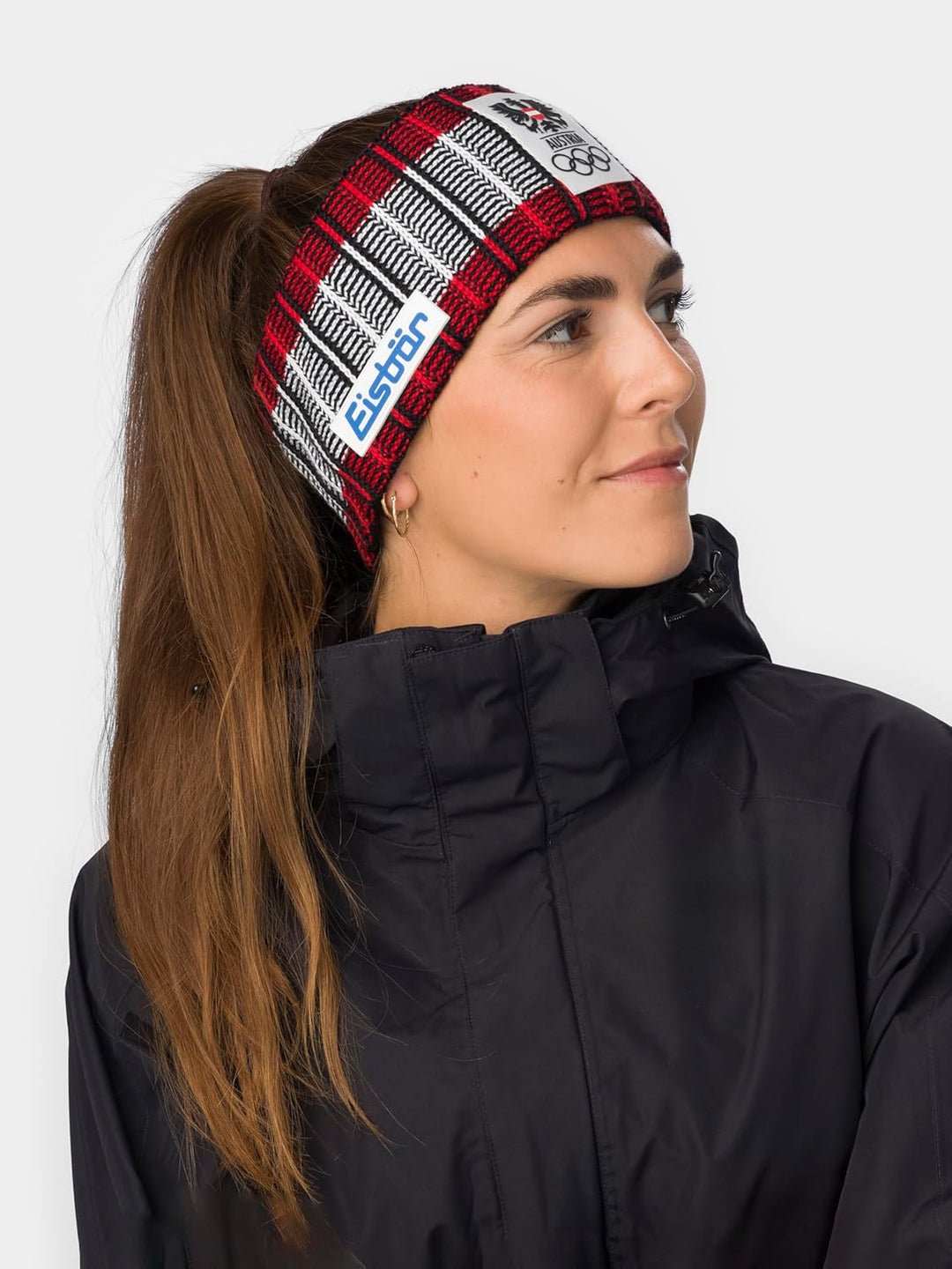 Eisbär Stirnband Herren &amp; Damen Cortina Rot - Merino Headband für Frauen - Haarband mit Fleece schüt
