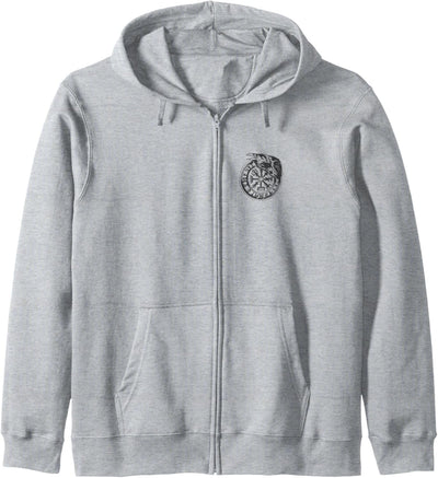 Wikinger Symbol Nordische Zeichen Keltisch Vegvisir Rabe Kapuzenjacke