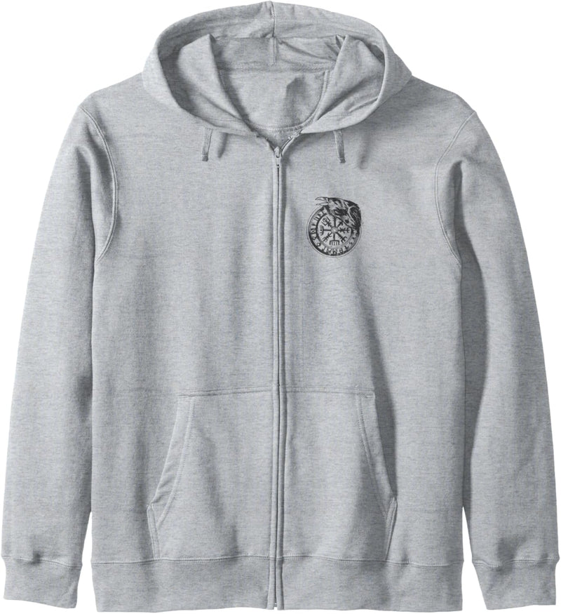 Wikinger Symbol Nordische Zeichen Keltisch Vegvisir Rabe Kapuzenjacke