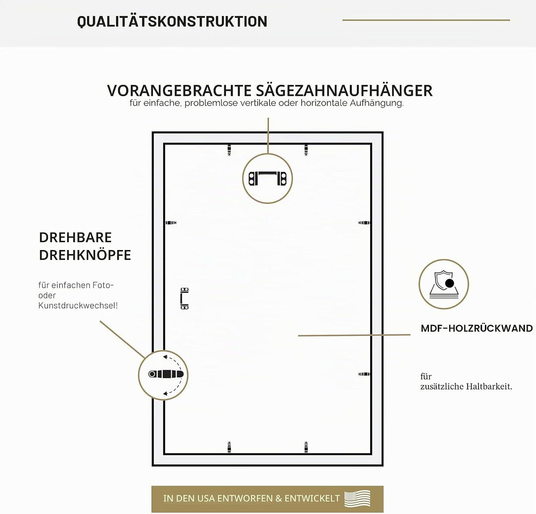 MCS Studio Galerierahmen, schwarze Holzmaserung, 40,6 x 61 cm, 2 Stück Schwarz Holz-Optik 16 x 24 in