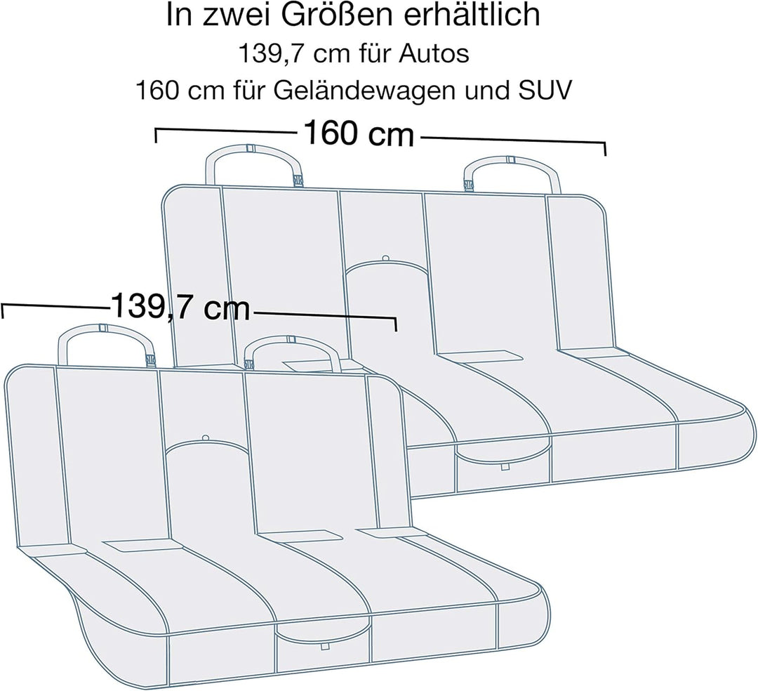 Kurgo Wander Rücksitz-Autoschondecke für Hunde, Wasser- und schmutzabweisend, Universelle Passform,