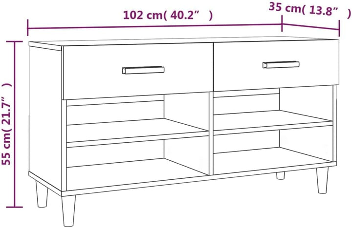vidaXL Schuhschrank Schuhablage Schuhregal Schuhständer Schuhaufbewahrung Schuhorganizer Schuhkommod