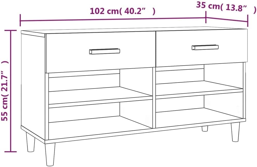 vidaXL Schuhschrank Schuhablage Schuhregal Schuhständer Schuhaufbewahrung Schuhorganizer Schuhkommod