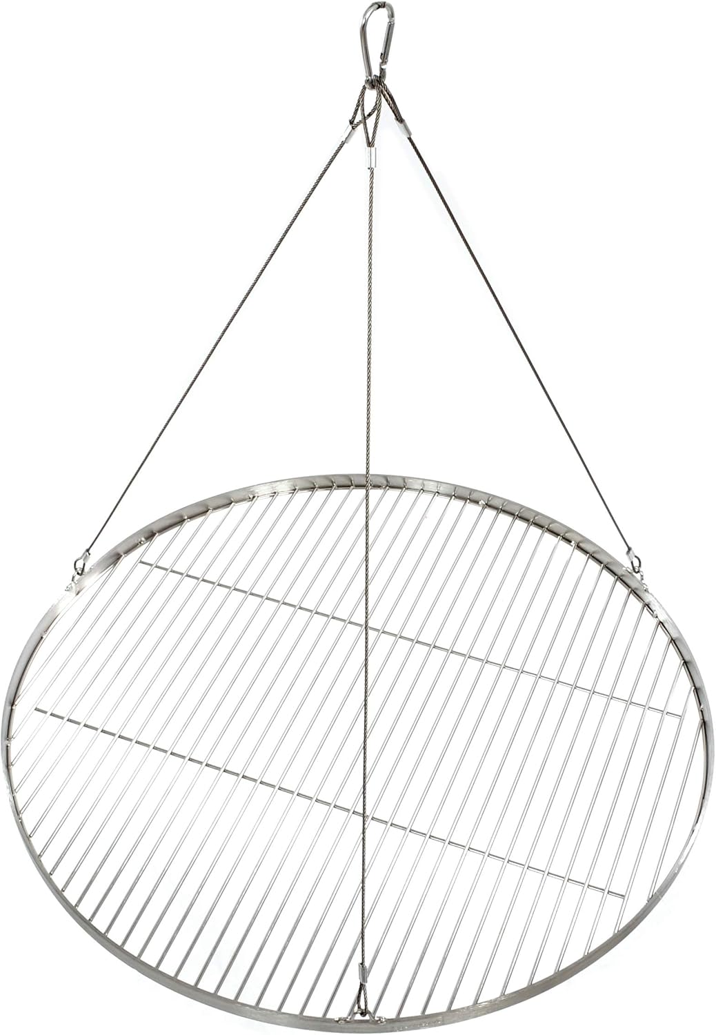 80 cm Premium Grillrost Edelstahl für Schwenkgrill 3 Bein BBQ Grill Rost mit Seil