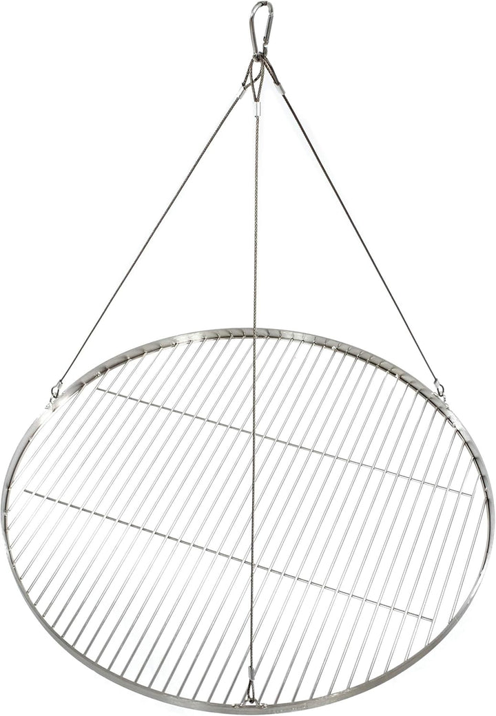 80 cm Premium Grillrost Edelstahl für Schwenkgrill 3 Bein BBQ Grill Rost mit Seil