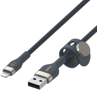 Belkin BoostCharge Pro Flex geflochtenes USB-A/Lightning-Kabel, 2 m, MFi-zertifiziertes Ladekabel fü