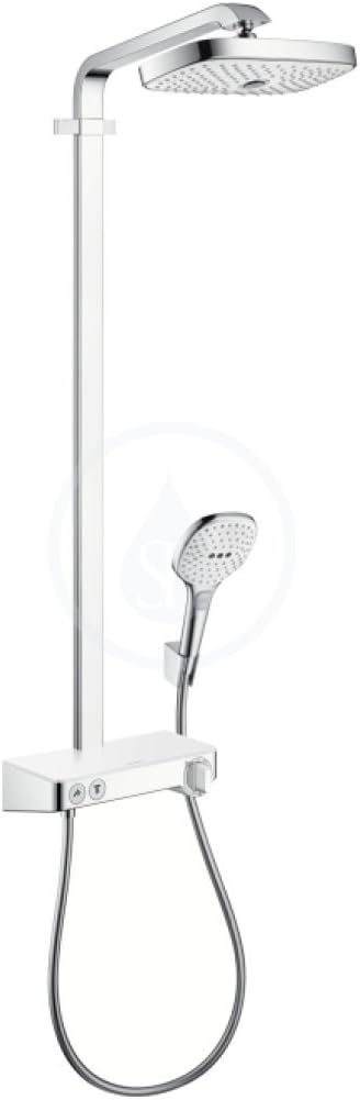 hansgrohe Croma 100 Duschkopf, inkl. Duschkopfhalterung, Chrom Set mit Brauseschlauch 1,25m Chrom 1