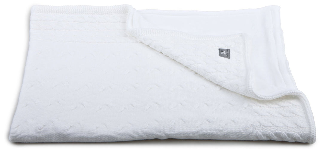 Baby's Only 141019 Babydecke Strickdecke Frottee 95 x 70 cm, Weiss Weiss, Weiss