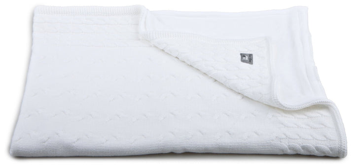 Baby's Only 141019 Babydecke Strickdecke Frottee 95 x 70 cm, Weiss Weiss, Weiss
