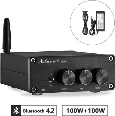 Nobsound Mini 200W (100W×2) Bluetooth 5.0 TPA3116 Digital Amplifier HiFi Stereo Class D Power Amp Ve