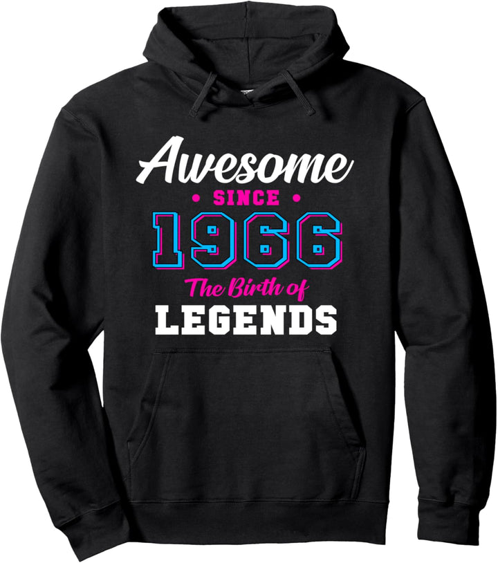 55. Geburtstagsgeschenk Awesome since 1966 55 Jahren Pullover Hoodie
