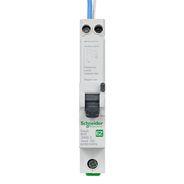 Schneider Electric EZ9D16832 Easy9 Fehlerstromschutzschalter mit Überstromschutz, 1 P + NS, 32 A, B