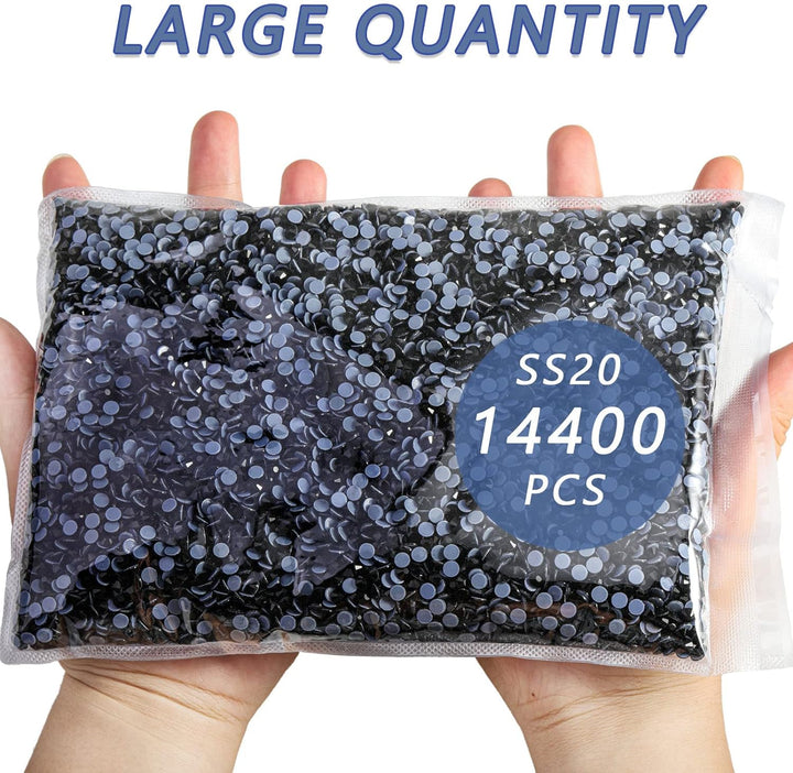 BEADSLAND Hotfix Strasssteine Bulk, 14400 Stück Kristall Hotfix Strasssteine zum Basteln Kleidung DI