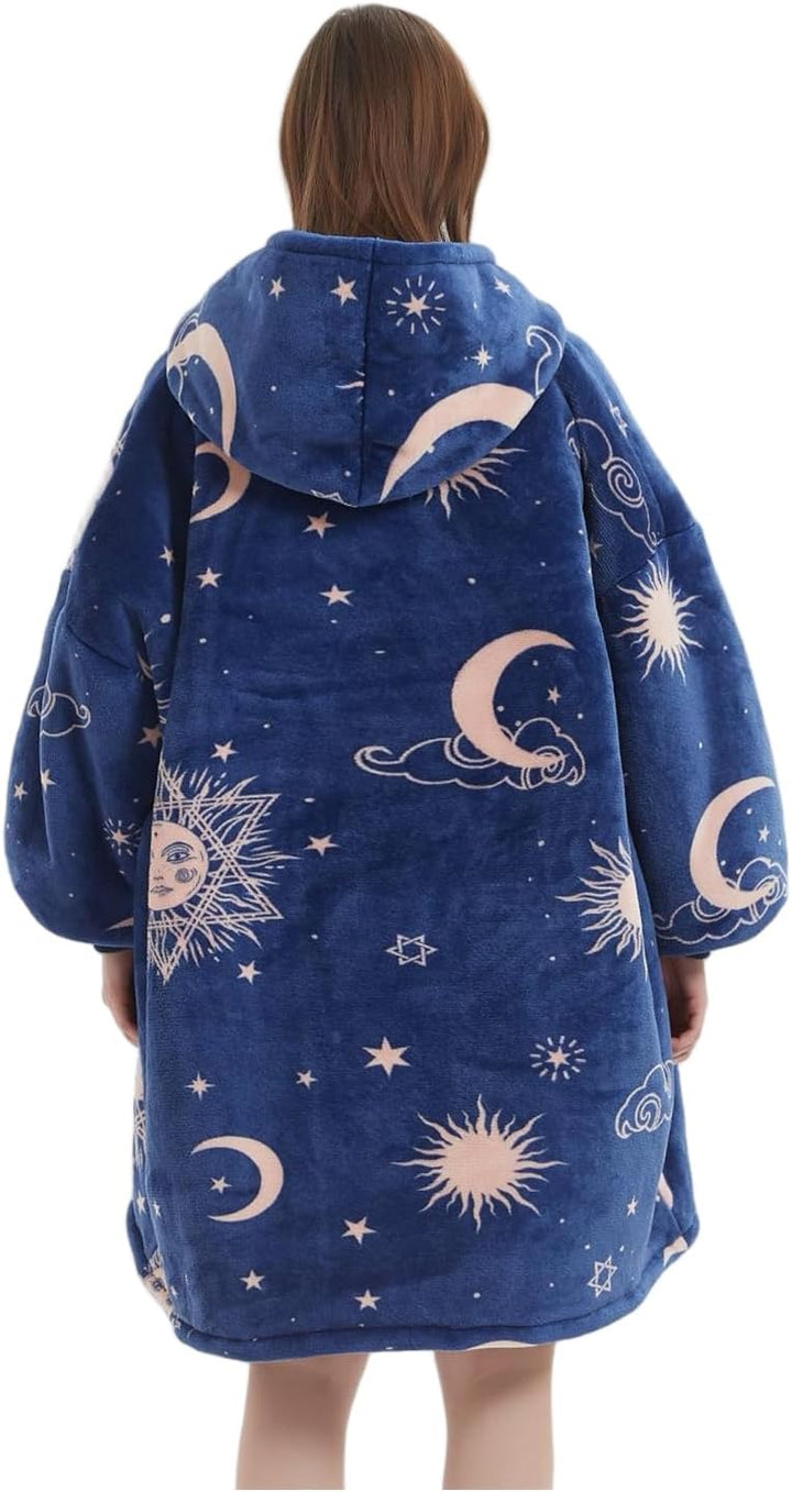 Übergrosse Hoodie Sweatshirt, Original Decke Sweatshirt, super weiche gemütliche warme komfortable R