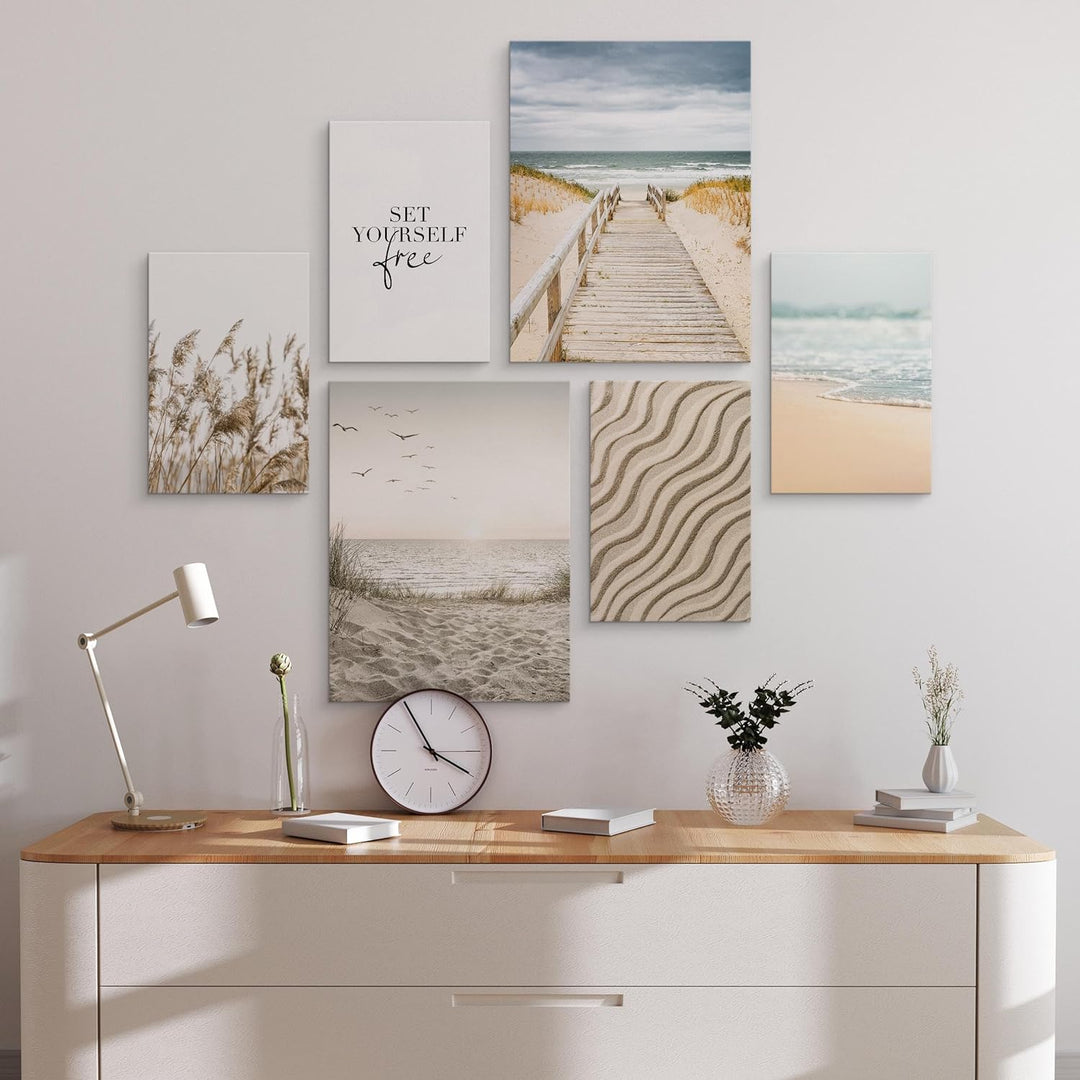 Muralo - Wandbilder Set - Leinwand Bilder Set Aufhängefertig - Bilder für Wohnzimmer Schlafzimmer -