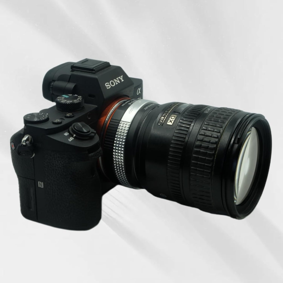 PHOLSY Kompatibel mit Nikon G auf Sony E, Nikon F auf Sony E Objektivadapter für Nikon F (G-Type) Mo