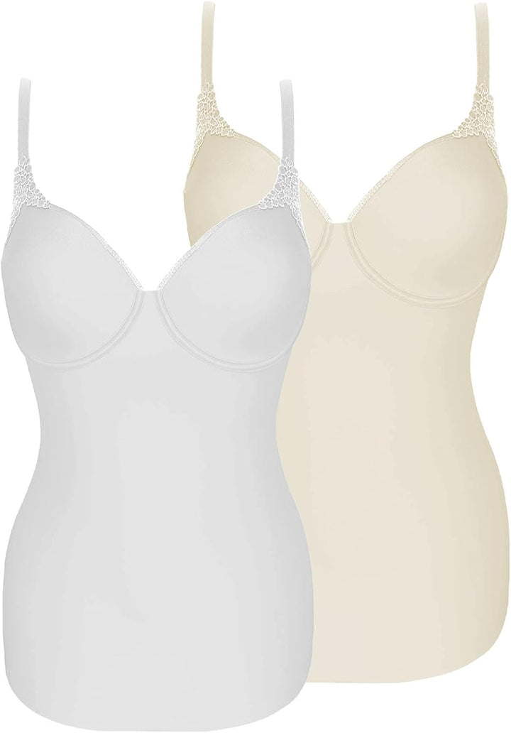 VIANIA! 2er Pack Spacer BH Hemd Carola 181514 75D Cream-weiss, 75D Cream-weiss