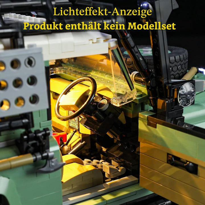 GEAMENT LED Licht-Set Kompatibel mit Lego Klassischer Land Rover Defender 90 (Land Rover Classic Def
