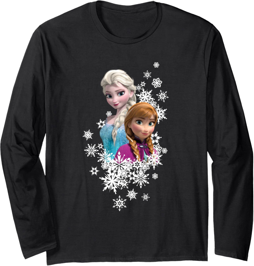 Disney Frozen Anna and Elsa Snowflakes Langarmshirt