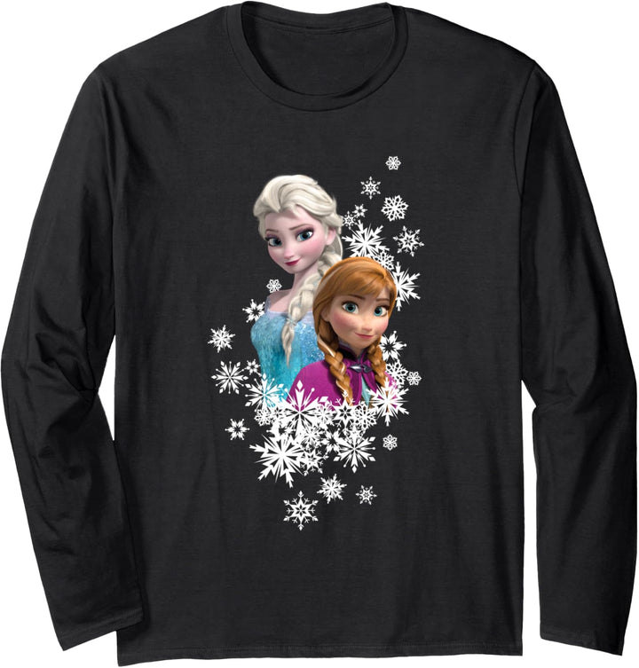Disney Frozen Anna and Elsa Snowflakes Langarmshirt