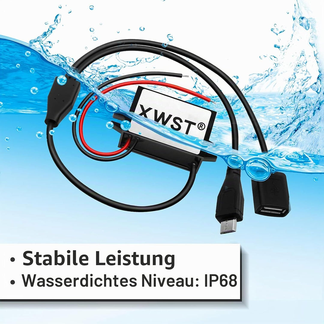 DC DC 12V 24V 36V 48V 60V 72V auf 5V Spannungswandler 3A 15W Female and Micro USB Wandler | Adapter