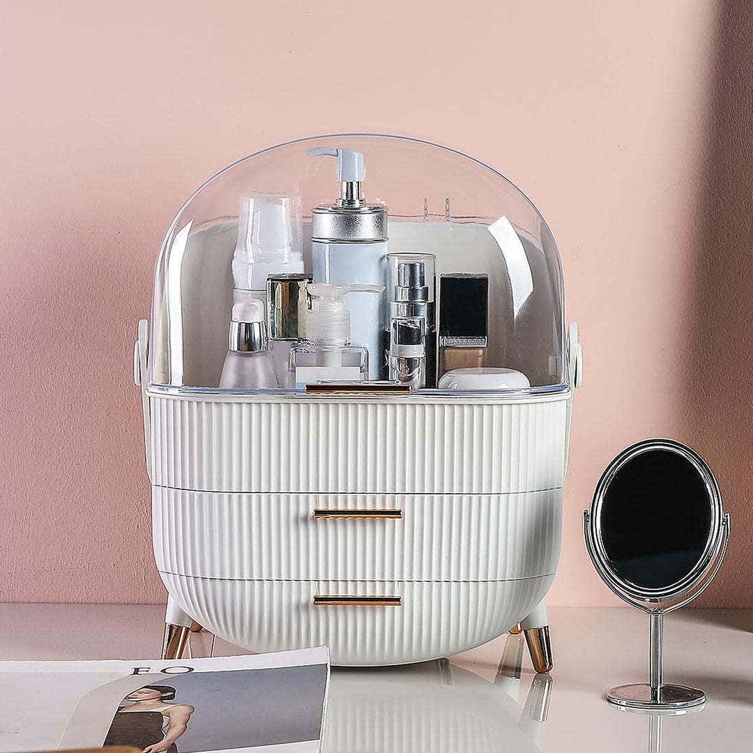 Kosmetik-Organizer, Aufbewahrungsbox, staubdicht, Make-up-Koffer mit Schublade, multifunktionaler Ma