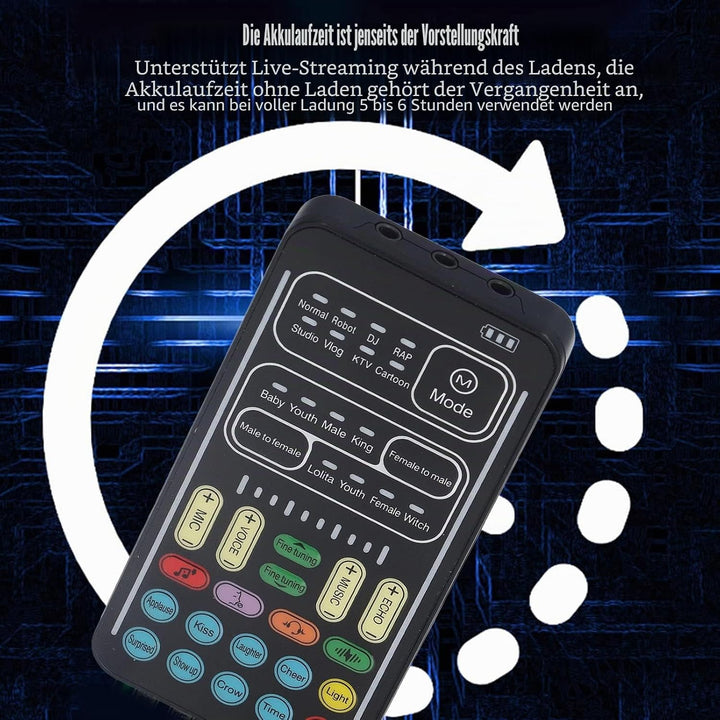 Ejoyousnbg8fo0isk I9 Voice Changer Set, Bluetooth 5.0 Handmikrofon, Tragbarer Gaming Voice Disguiser