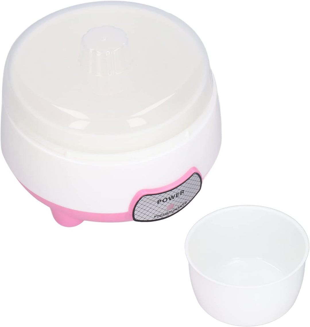 Qcwwy Elektrischer Joghurtbereiter, 15W 1L Rosa Mini Tragbarer Joghurtbereiter 360 ° Heizung Automat