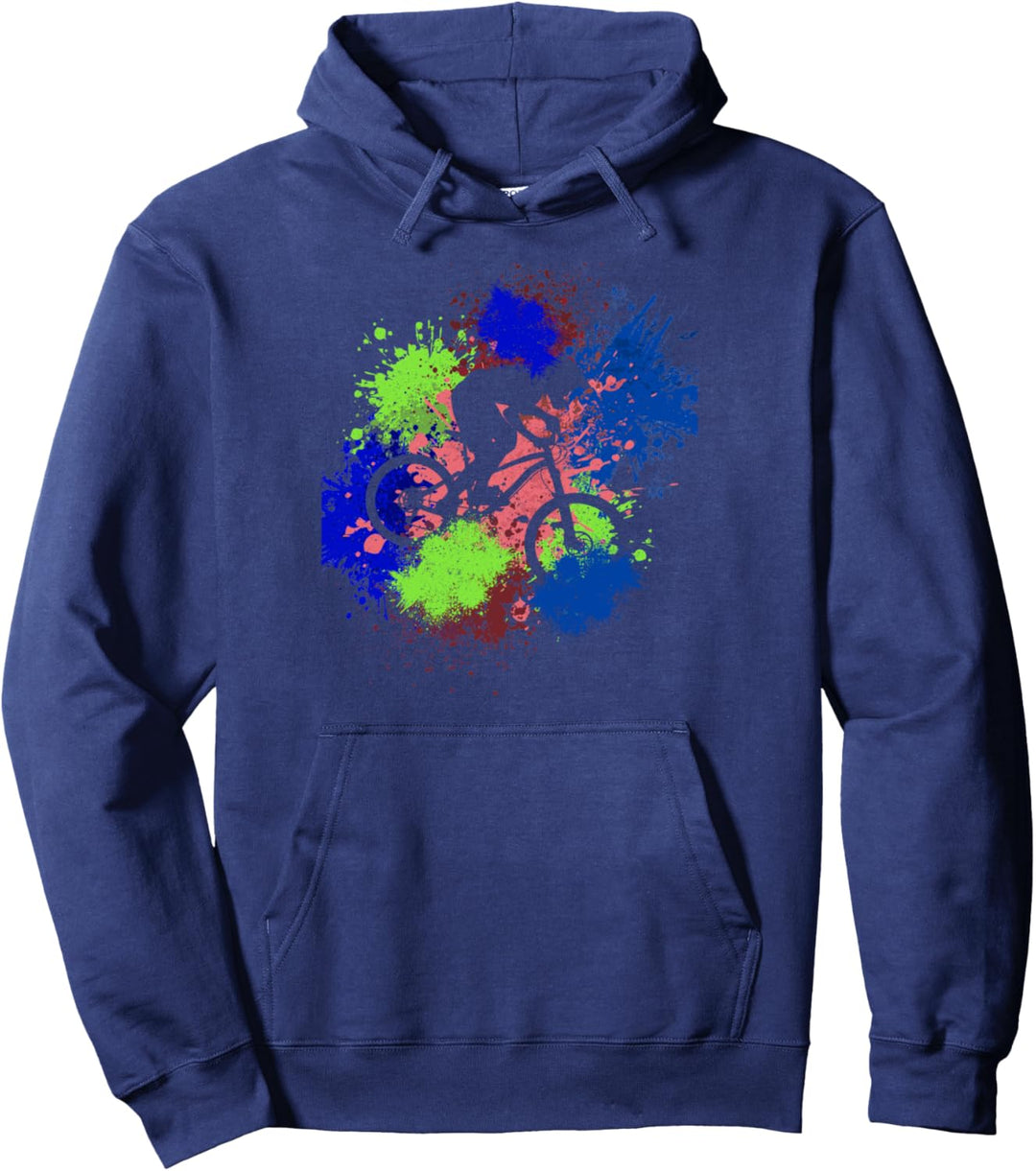BMX MTB Fahrrad Farbklecks T shirt / Pullover Downhill Pullover Hoodie